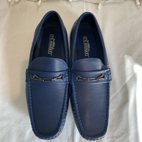 J’s Awake Blue Mens Loafers Electric Grandpa Rave Y2K Size 9 Owen-2 - Picture 2 of 7